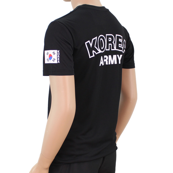 쿨론 맹호 ROKA 로카반팔티 검정 로카티 군인 군용 티셔츠
