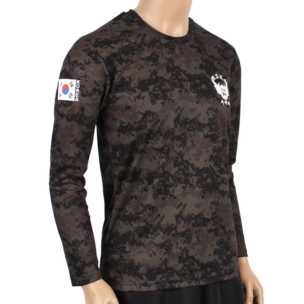 쿨론 수색대 ROKA 로카긴팔티 검정디지털 로카티 군인 군용 군대 티셔츠
