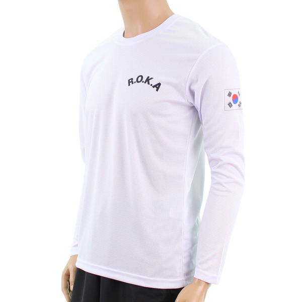 쿨론 스포츠웨어 ROKA 로카긴팔티 흰색 로카티 / 군인 군용 군대 티셔츠