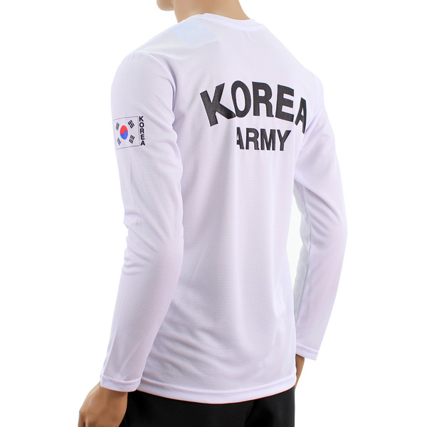 쿨론 스포츠웨어 ROKA 로카긴팔티 흰색 로카티 / 군인 군용 군대 티셔츠