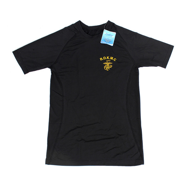 쿨론 해병대 ROKMC 로카래쉬가드 반팔 검정 / 군인 군용 군대 티셔츠