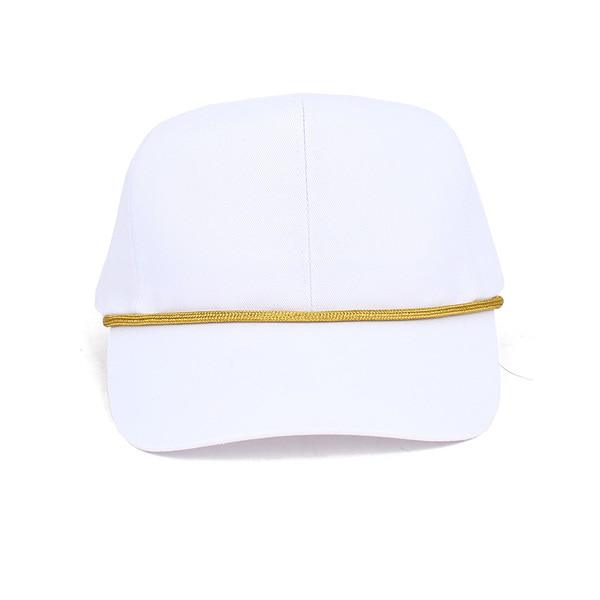 군인 체육모자 금색띠 흰색 / 군인 군용 모자
