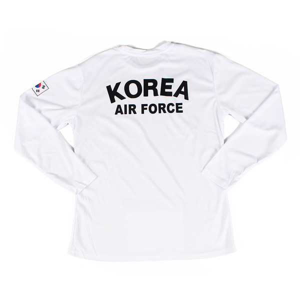 쿨드라이 ROKAF 공군 로카긴팔티 흰색 로카티 / 군인 군용 티셔츠