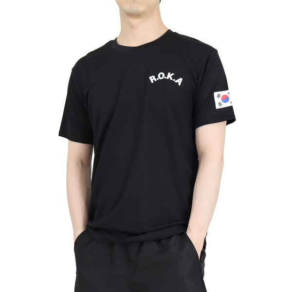 쿨론 스포츠웨어 ROKA 로카반팔티 검정 로카티 / 군인 군용 군대 티셔츠