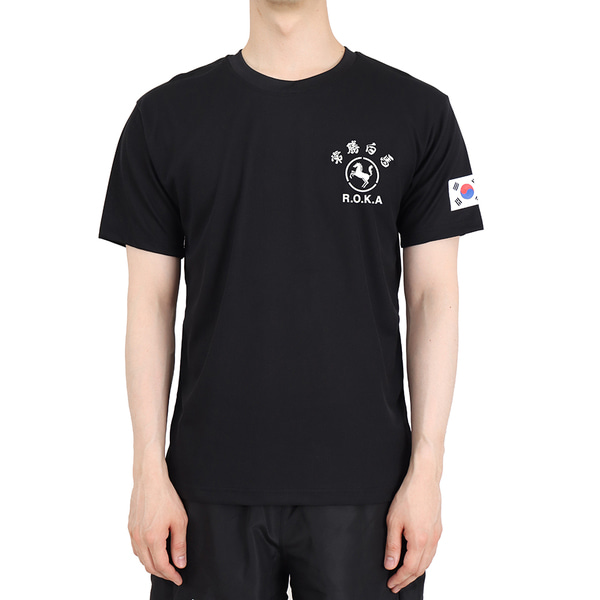 쿨론 백마 ROKA 로카반팔티 검정 로카티 / 군인 군용 군대 티셔츠