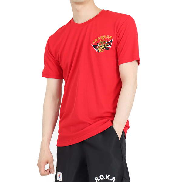쿨론 해병대 반팔 빨강 기습특공 / 군인 군용 군대 티셔츠