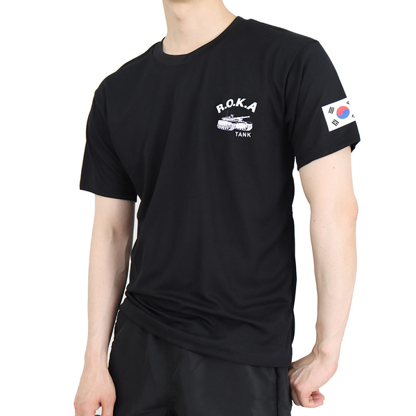 쿨론 기갑 ROKA 로카반팔티 검정 로카티 / 군인 군용 군대 티셔츠