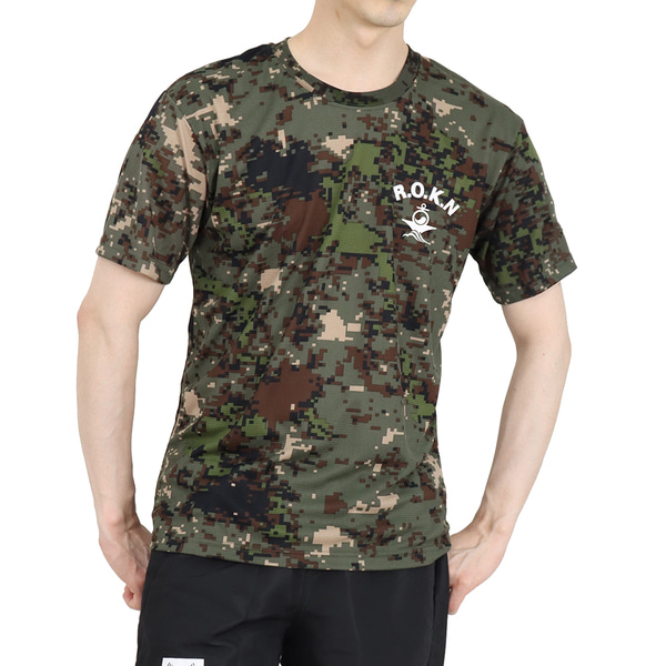 쿨론 해군디지털 ROKN 로카반팔티 로카티 / 군인 군용 군대 티셔츠
