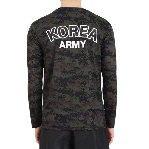 쿨론 백마 ROKA 로카긴팔티 검정디지털 로카티 / 군인 군용 군대 티셔츠