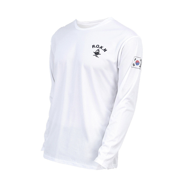 쿨드라이 해군 ROKN 로카긴팔티 흰색 로카티 / 군인 군용 티셔츠
