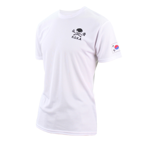 쿨드라이 백골 ROKA 로카티 반팔티 흰색 / 군인 군용 티셔츠