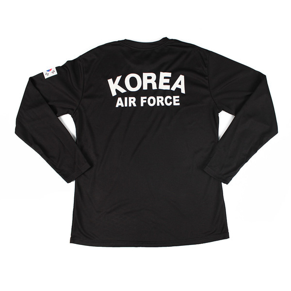 쿨드라이 ROKAF 공군 로카긴팔티 검정 로카티   군인 군용 티셔츠