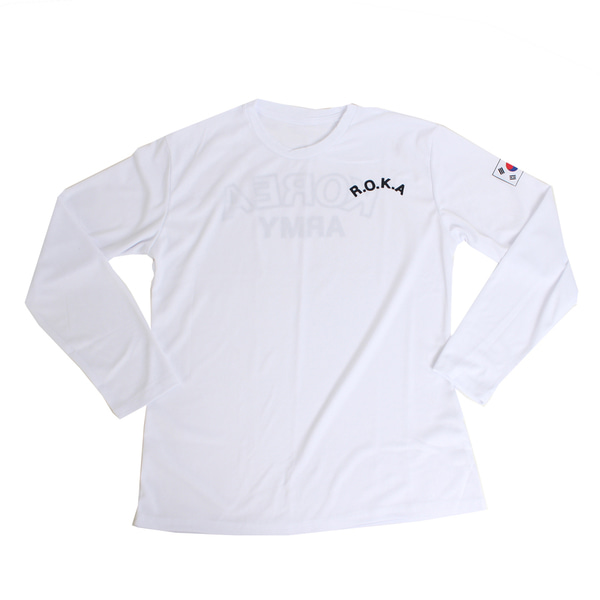 쿨드라이 ROKA 로카긴팔티 흰색 로카티  군인 군용 티셔츠