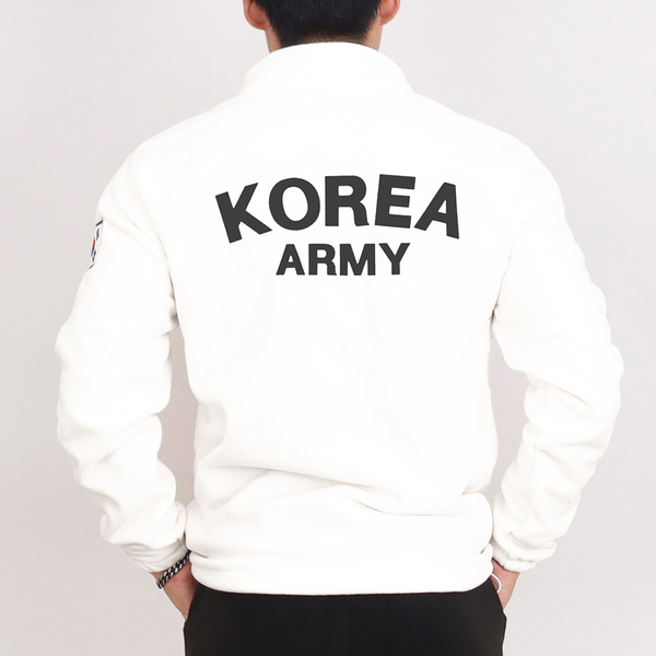 기모 ROKA 로카후리스 흰색 실리콘나염 군인 군용 재킷