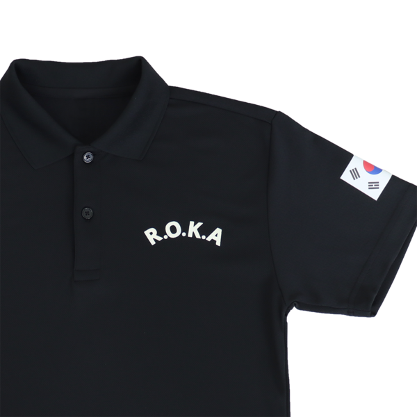 ROKA 로카 카라티 반팔 드라이 검정 폴로티 기능성 군인 티셔츠