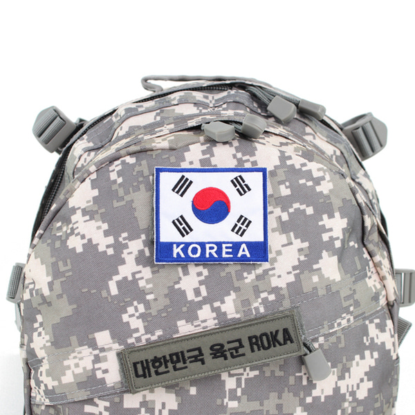 태극기약장 KOREA 컬러 벨크로 군인 군용 군대 패치