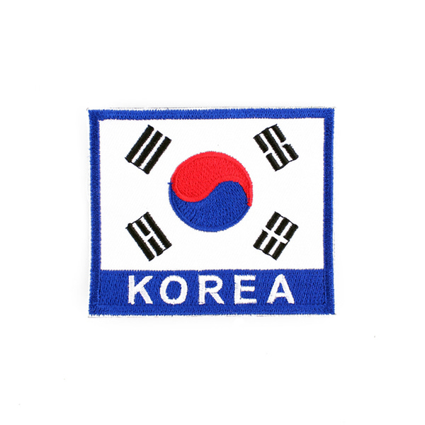태극기약장 KOREA 컬러 벨크로 군인 군용 군대 패치