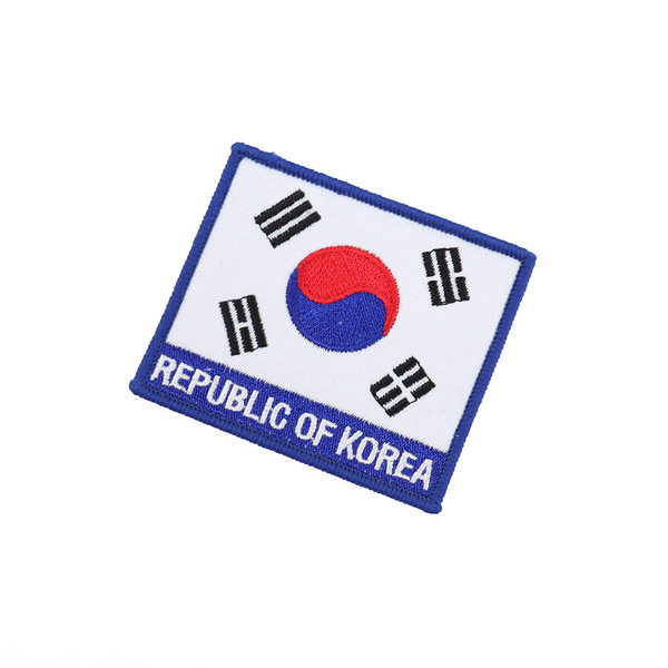 태극기 약장 REPUBLIC OF KOREA 신형 컬러 벨크로 패치