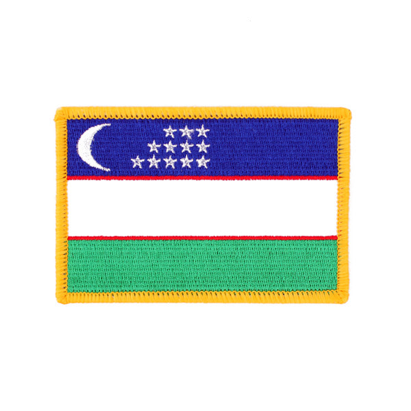 국기 - 우즈베키스탄 (벨크로) 군인 군용 약장