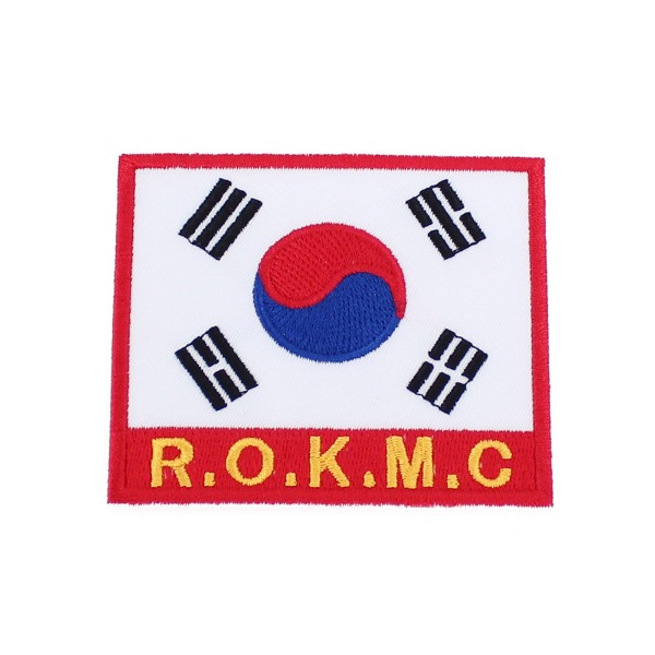 태극기약장 ROKMC 해병대 (벨크로) 군인 군용 패치
