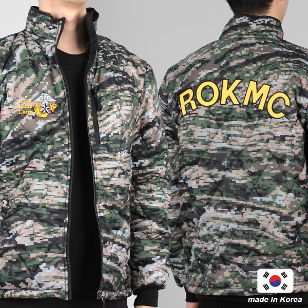 e편한 발열깔깔이 ROKMC 해병대디지털(자수) 차이나넥 군인 군대 군용깔깔이