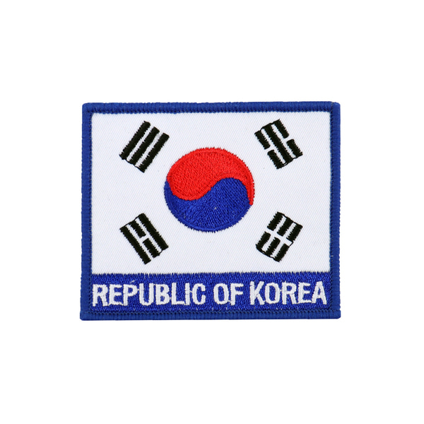 태극기 약장 REPUBLIC OF KOREA 신형 컬러 벨크로 패치