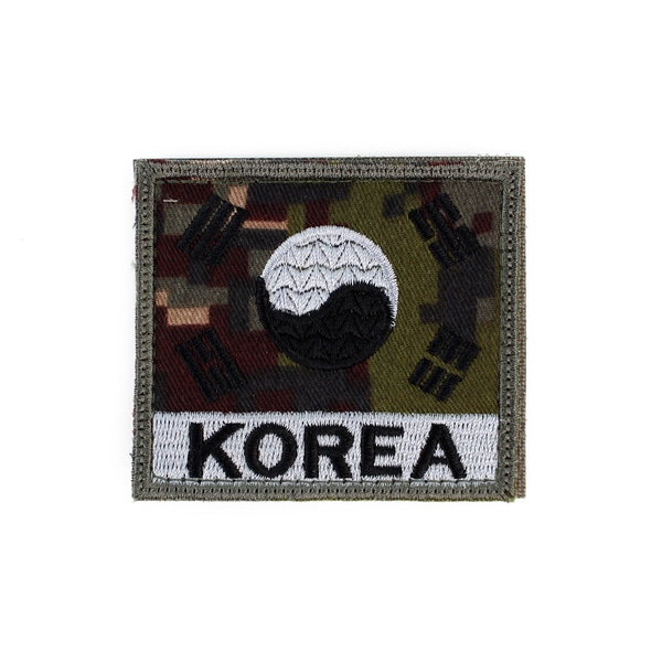 태극기약장 KOREA 디지털 벨크로 군인 군용 군대 패치