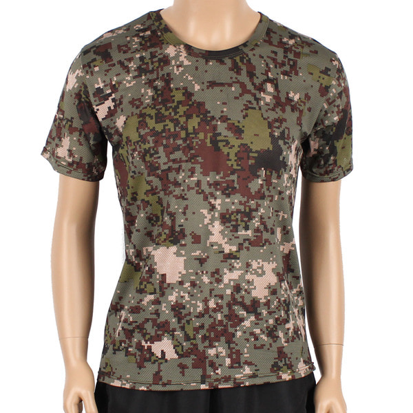 메쉬 라운드웨어 반팔티 디지털 / 군인 군용 티셔츠