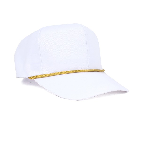 군인 체육 모자 금색띠 흰색