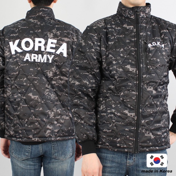 ROKA 로카 발열기모깔깔이 검정디지털 차이나넥 군인 군대 군용깔깔이