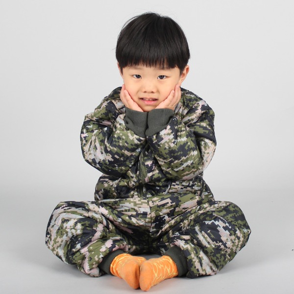 아동 깔깔이 세트 해병대 디지털 태극기 차이나넥 어린이 아기 군인 군대 군용