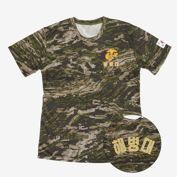 쿨드라이 ROKMC 반팔 해병대 디지털 군인 군용 티셔츠